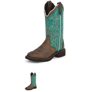 Women’s Justin Raya Turquoise Boot
